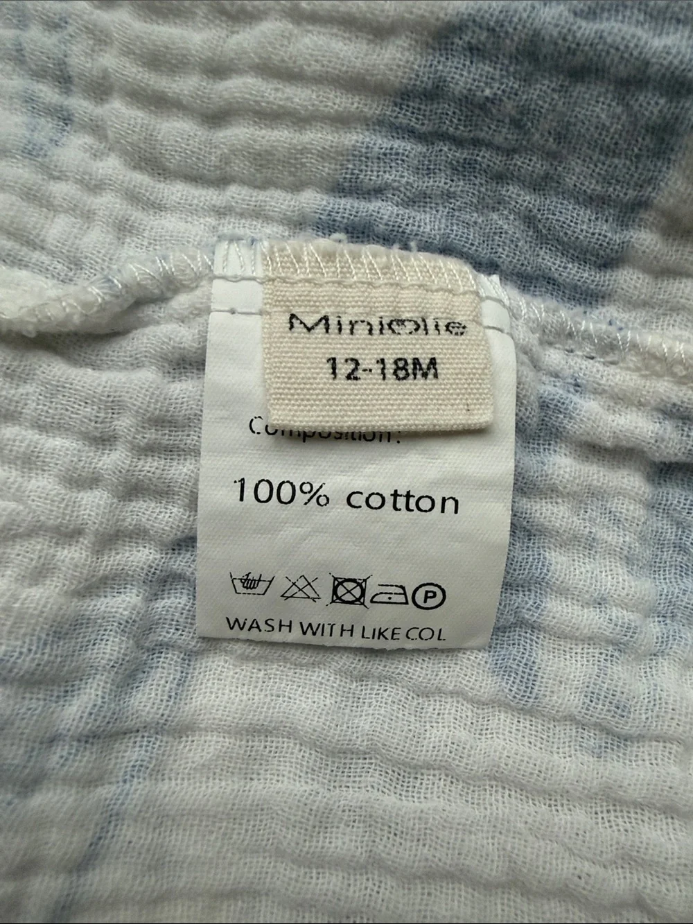 MiniOlie Baby Romper with Blue Whale Print